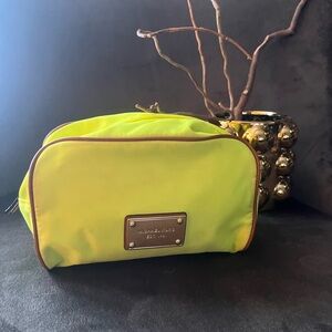 Michael Kors Neon Yellow Cosmetic Bag